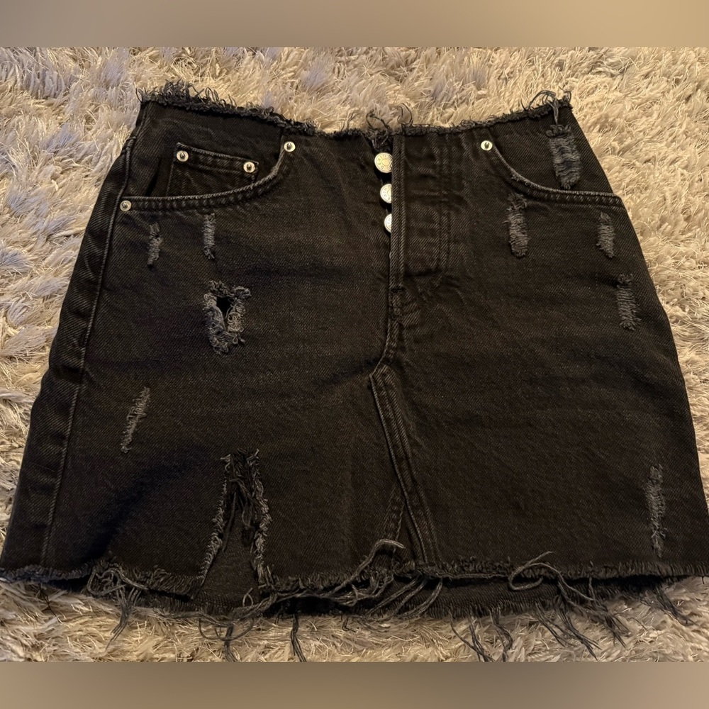 Women’s black jean skirt